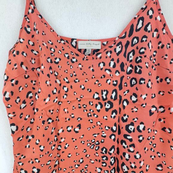 Never Fully Dressed Leopard Print Cami Top Size 10 Coral Pink Adjustable Straps - Picture 6 of 6
